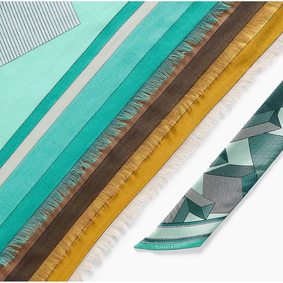 Tiffany & Co. Giant T Ribbon Scarf in Tiffany Blue - Picture 16 of 17